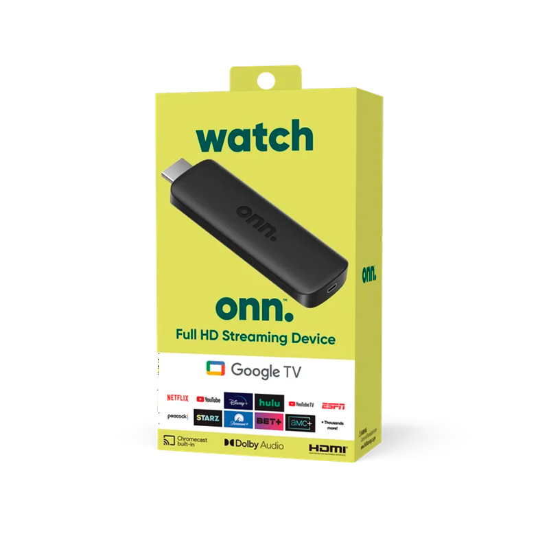 TV Box Android ONN TV Stick | Full HD | Google Assistant | Chromecast Integrado | HDMI